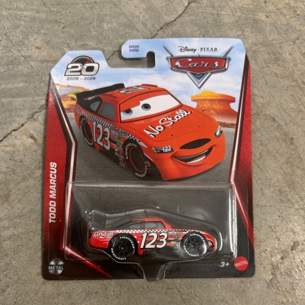 Disney Pixar Cars Todd Marcus No Stall 123 Die-Cast Metal Mattel DXV29 Red